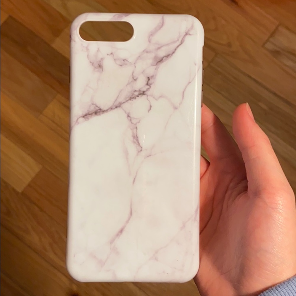plastic marble case for iphone 7 plus and 8 plus